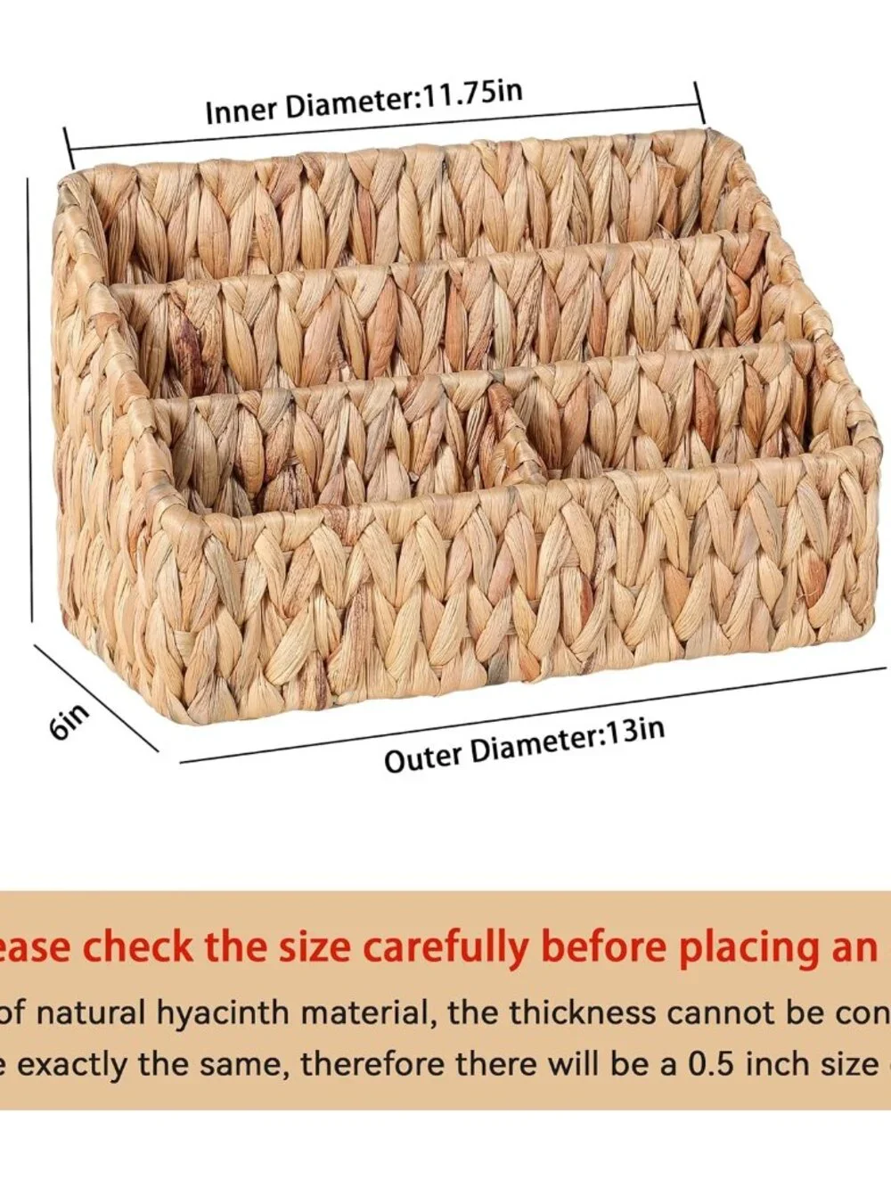 Natural Farmhouse Desk Organizers and Storage, Large Countertop Mail Holder, Tab - Picture 3 of 8